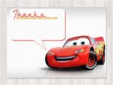 Car themed Birthday Cards Disney Cars Thank You Cards Disney Cars Birthday Thank