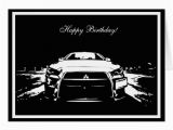 Car themed Birthday Cards Evo X Rolling Shot Car themed Birthday Card Zazzle