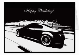 Car themed Birthday Cards G35 Coupe Car themed Birthday Card Zazzle