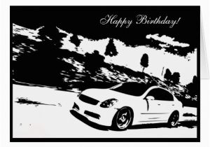 Car themed Birthday Cards G35 Sedan Car themed Birthday Card Zazzle