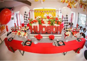 Car themed Birthday Decorations Kara 39 S Party Ideas Race Car themed Birthday Party Via Kara