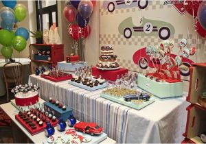 Car themed Birthday Decorations Vintage Race Car themed Birthday Party Planning Ideas