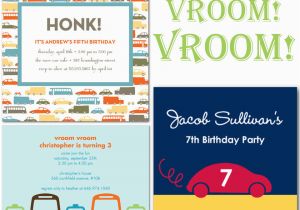 Car themed Birthday Invitations Car Birthday Party theme thoughtfully Simple