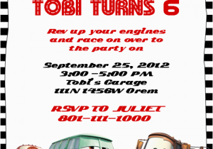 Car themed Birthday Invitations Disney Cars Birthday Invitation Free Template Time to