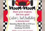 Car themed Birthday Invitations Printable Race Car Birthday Party Invitation