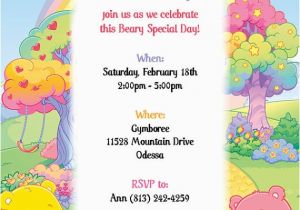 Care Bear Birthday Invitations 53 Best Images About Care Bear Invitations On Pinterest