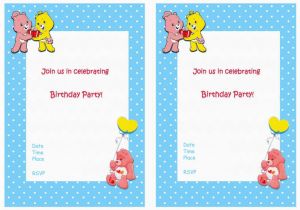 Care Bear Birthday Invitations Care Bears Birthday Invitations Birthday Printable