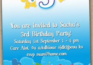 Care Bears Birthday Party Invitations Care Bear Birthday Invitations Best Party Ideas