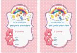 Care Bears Birthday Party Invitations Care Bears Birthday Invitations Birthday Printable