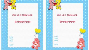 Care Bears Birthday Party Invitations Care Bears Birthday Invitations Birthday Printable