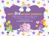 Care Bears Birthday Party Invitations Custom Care Bears Birthday Invitations 5 X by