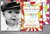 Carnival 1st Birthday Invitations Circus Birthday Invitation First Birthday Party by