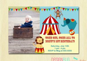 Carnival 1st Birthday Invitations Circus Carnival Birthday Invitation Circus Birthday First