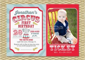 Carnival 1st Birthday Invitations Circus First Birthday Invitation Circus Birthday Invite