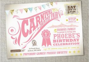 Carnival 1st Birthday Invitations Items Similar to Kids Birthday Party Carnival Birthday