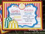 Carnival Birthday Invites 25 Carnival Circus Invitations