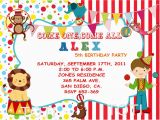 Carnival Birthday Invites Circus Party Invitations Party Invitations Templates