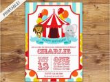 Carnival Birthday Invites First Birthday Carnival Invite Circus Invitation Carnival