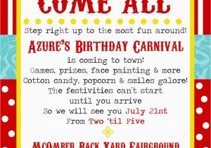 Carnival Birthday Invites Simplycumorah Carnival Party Behind the Scenes