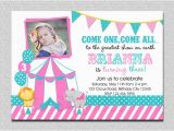 Carnival First Birthday Invitations Carnival Birthday Invitation 1st Birthday Carnival Birthday