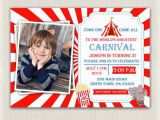 Carnival First Birthday Invitations Carnival Circus theme 1st Birthday Invitation Girls Boys