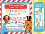 Carnival First Birthday Invitations Circus 1st Birthday Invitation Fisher Price Circus