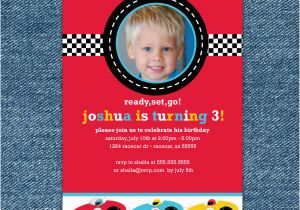 Cars 1st Birthday Invitations Race Car Birthday Invitation Printable Boy 1st Birthday