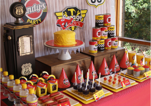 Cars 2 Birthday Party Decorations Kara 39 S Party Ideas Vintage Rustic Race Car Mcqueen Cars