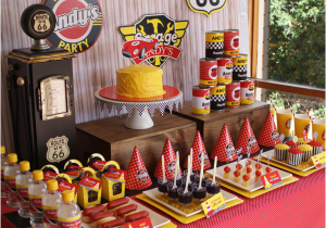 Cars 2 Decorations for Birthday Parties Kara 39 S Party Ideas Vintage Rustic Race Car Mcqueen Cars