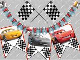 Cars 3 Happy Birthday Banner Cars 3 Birthday Banner Printable Digital Cars Birthday