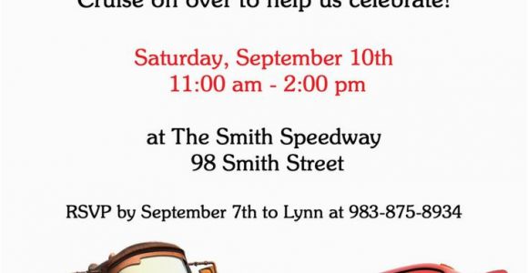 Cars themed Birthday Invitations 17 Best Ideas About Cars Birthday Invitations On