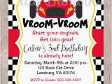 Cars themed Birthday Invitations Printable Race Car Birthday Party Invitation