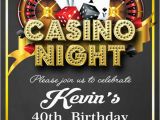 Casino themed Birthday Invitations Casino Invitation Casino Party Invitations Casino