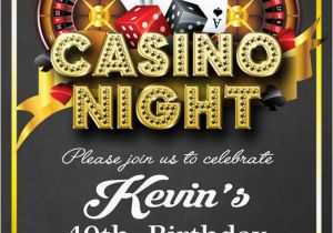 Casino themed Birthday Invitations Casino Invitation Casino Party Invitations Casino