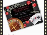 Casino themed Birthday Invitations Casino Invitations Casino Night Casino Birthday