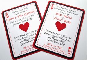 Casino themed Birthday Invitations Casino Invitations Casino Party Casino Birthday Invitations