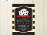 Casino themed Birthday Invitations Casino Party Invitation Casino Birthday Invitation Poker Party