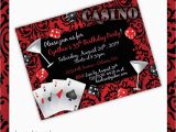 Casino themed Birthday Invitations Casino Party Invitations Casino Blush by