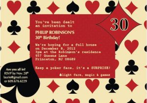 Casino themed Birthday Invitations Casino Poker themed Birthday Invitation