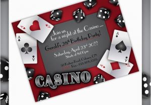 Casino themed Birthday Invitations Items Similar to Casino Party Invitations Gamble Love