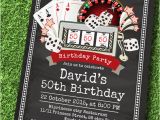 Casino themed Birthday Invitations Poker Playing Card Birthday Invitation Vintage Casino theme