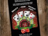 Casino themed Birthday Party Invitations Casino theme Birthday Party Invitation Surprise Party 21st