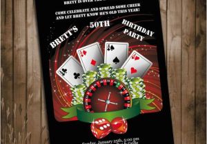 Casino themed Birthday Party Invitations Casino theme Birthday Party Invitation Surprise Party 21st