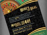 Casino themed Birthday Party Invitations Casino theme Invitation for Birthday Party Casino Game Night