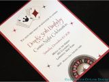 Casino themed Birthday Party Invitations Casino theme Party Invitations Cimvitation