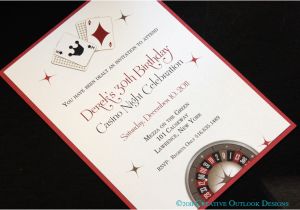 Casino themed Birthday Party Invitations Casino theme Party Invitations Cimvitation