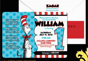 Cat and the Hat Birthday Invitations Nealon Design June 2012