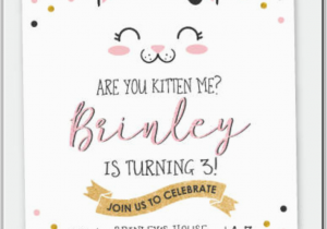 Cat Birthday Invitations Printables 15 Kitty themed Invitation Card Designs Templates Psd