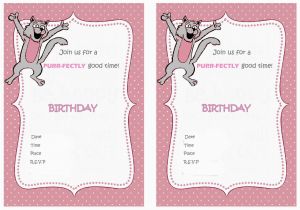 Cat Birthday Invitations Printables Cat Lovers Birthday Invitations Birthday Printable