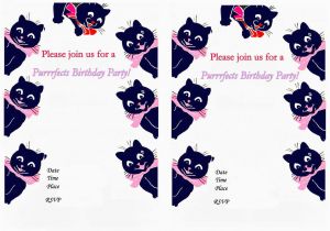 Cat Birthday Invitations Printables Cat Lovers Birthday Invitations Birthday Printable